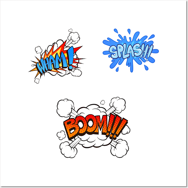 Comic Book Funny Sound Effects Pack Wall Art by PosterpartyCo